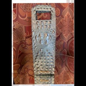 Brahmin wine Bottle Tote in Obsidian.